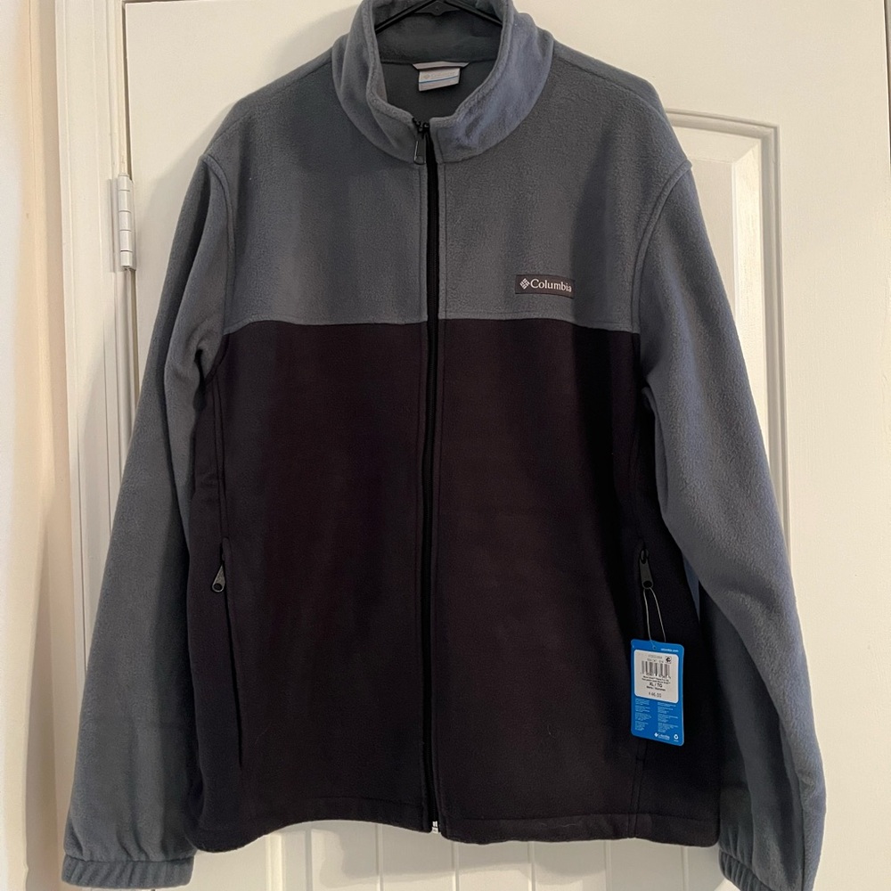 Columbia Performance Jacket Black and Gray with Stand-Up Collar